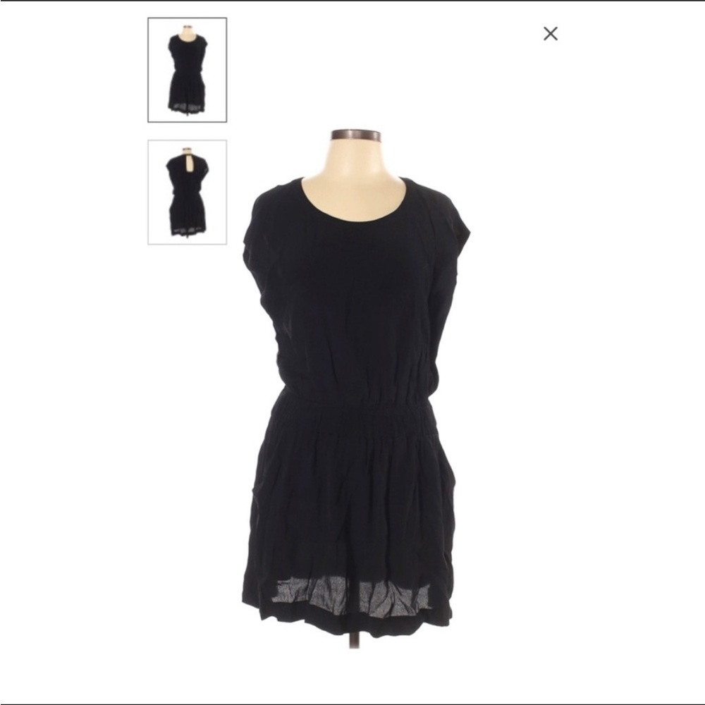Rachel Roy Smock Waist Dress, XL, Black